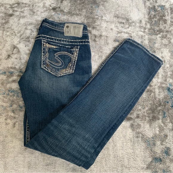 SILVER JEANS CO Suki Straight Leg Jeans | Low Rise | Size 26 /32 - Picture 15 of 16